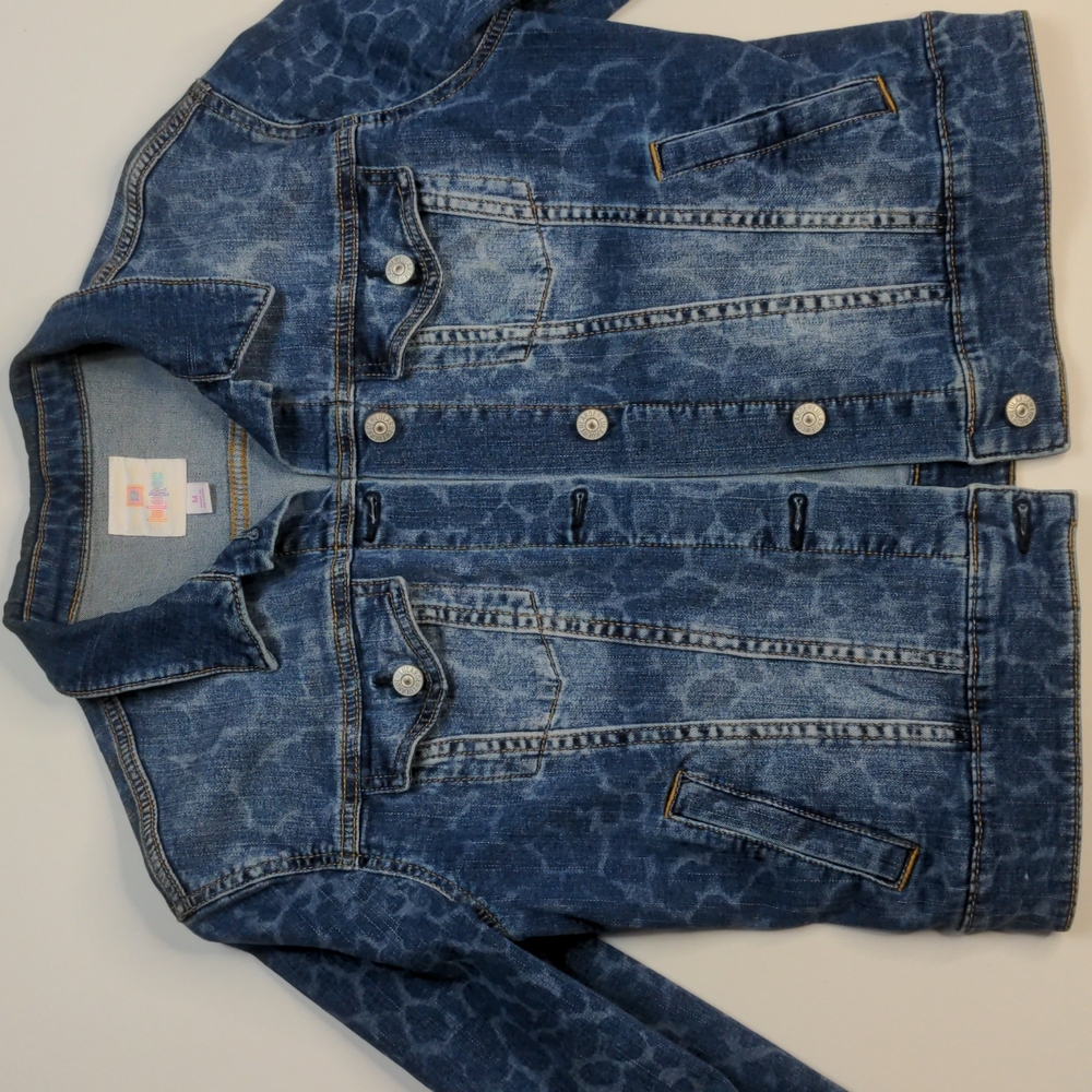 RARE Cheetah Print Harvey Denim Jacket - Picture 2 of 9